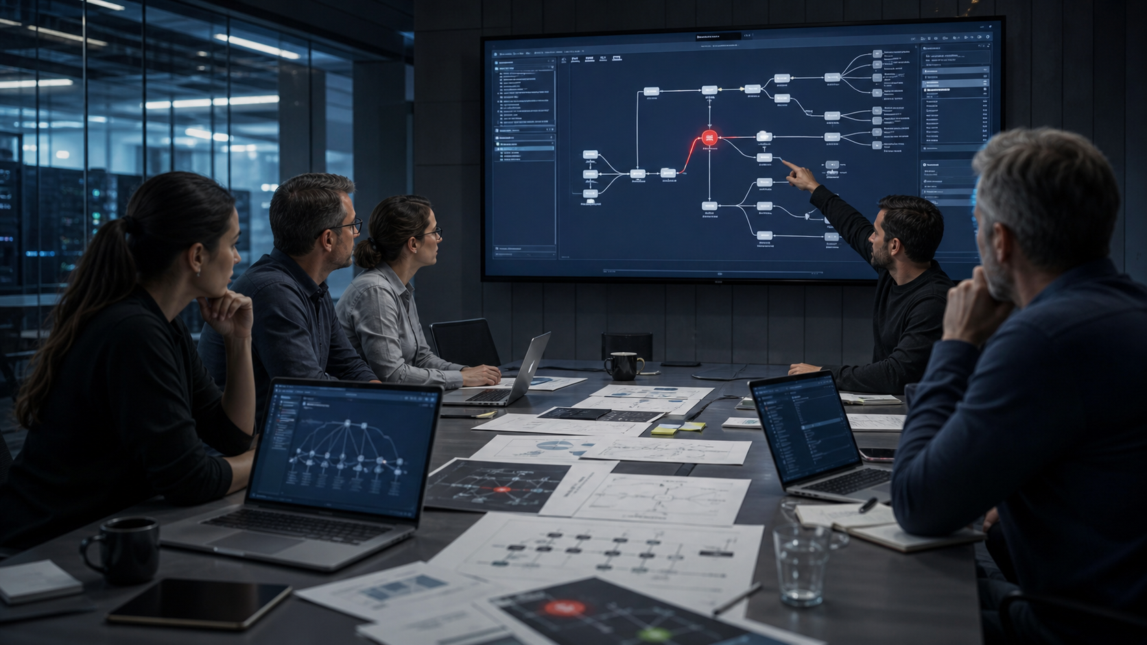 Incident review tracing the root cause to an external dependency